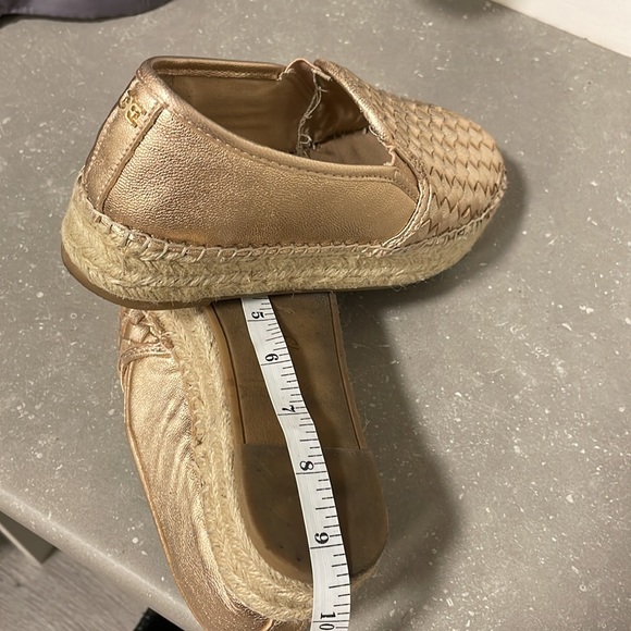 Sam Edelman Metallic Rose Slip on Leather & weave Loafers . - Picture 6 of 9